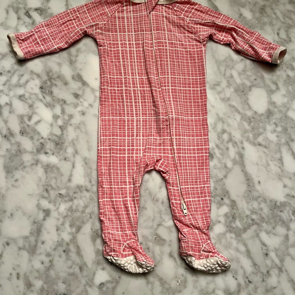 Sweet Bamboo Pink Checkered Baby Onsie